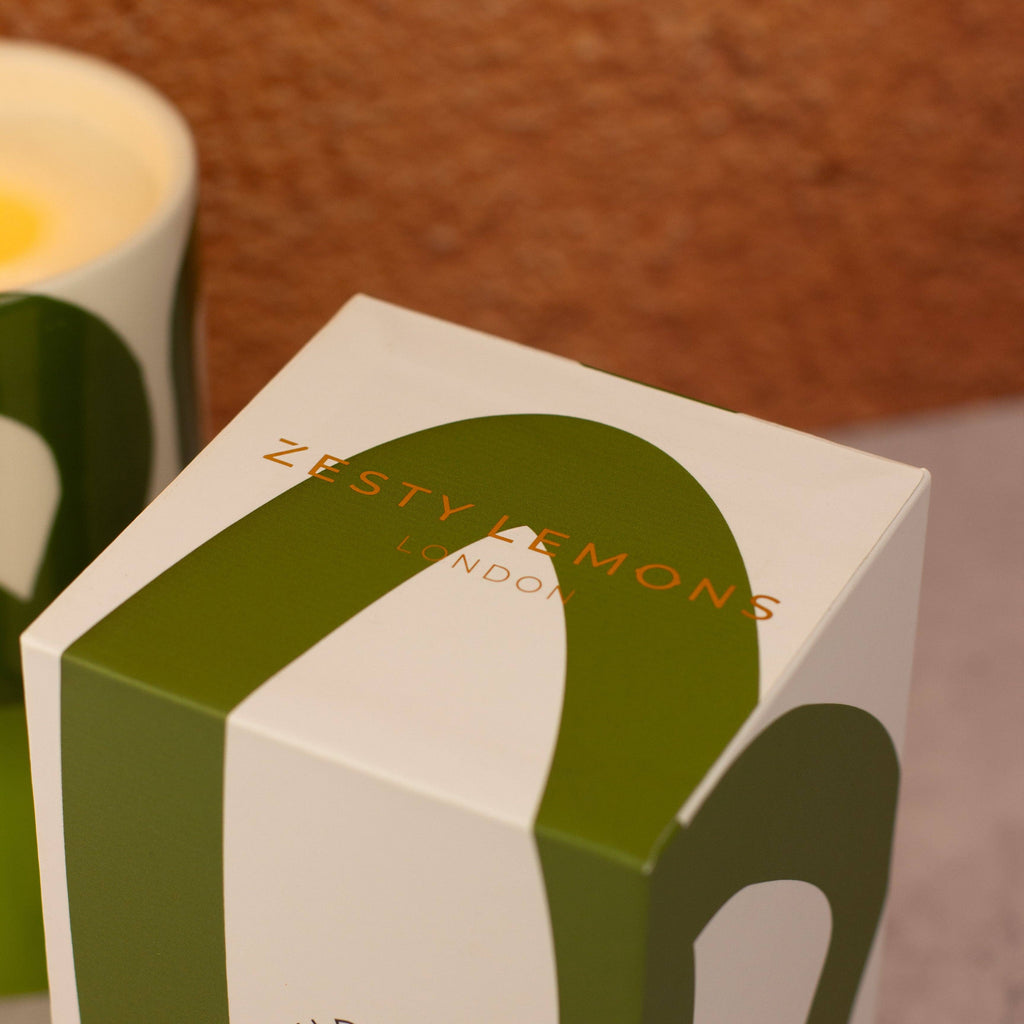 Kiln: Drip Glaze Candle Olive - Activated Charcoal & Matcha