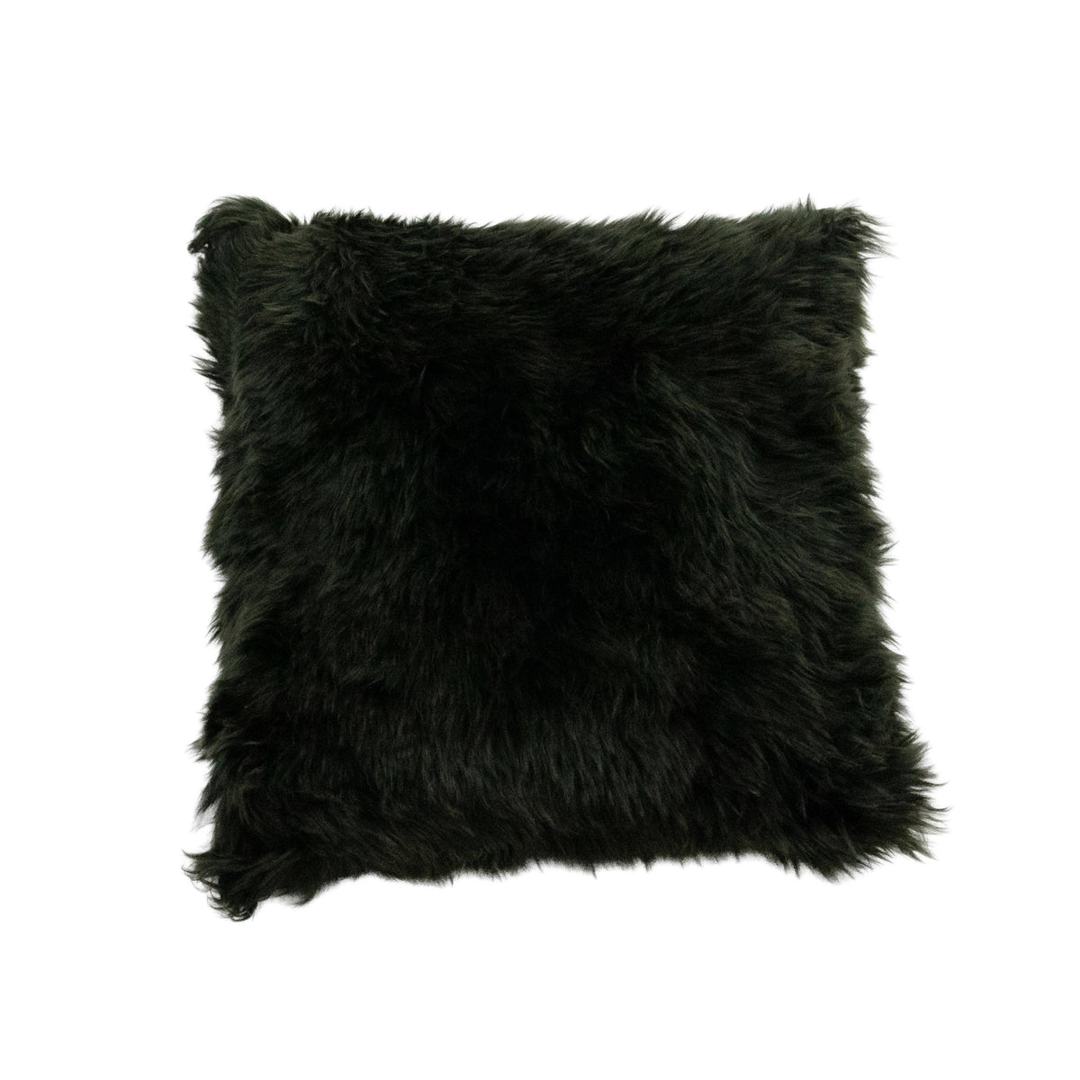 Forest Green Sheepskin Cushion