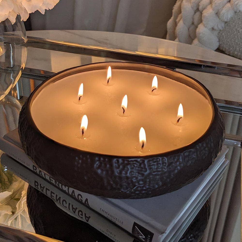 Aeolian 7 Wick Black Scented Candle