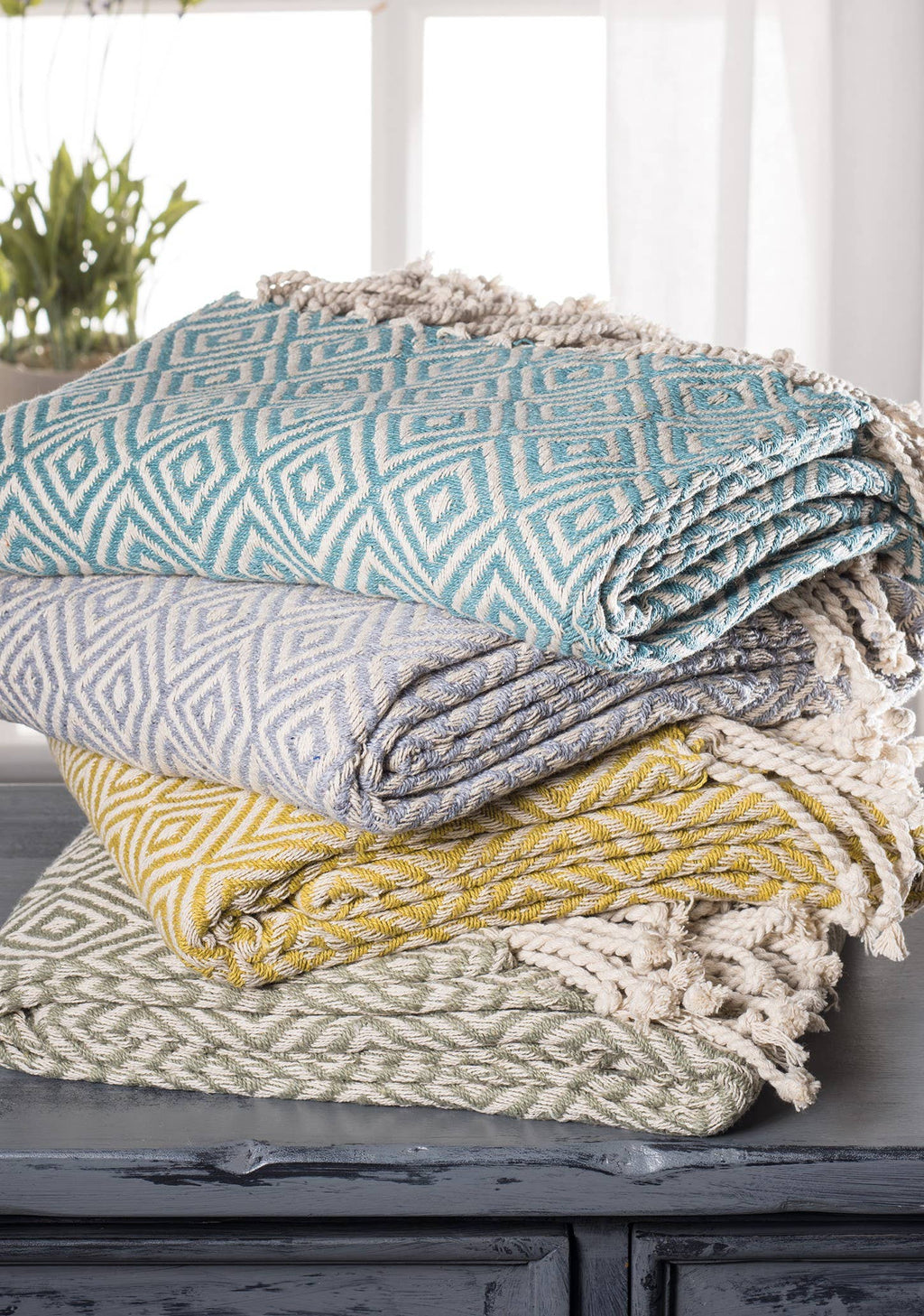 Diamond Cotton Handloom Throw