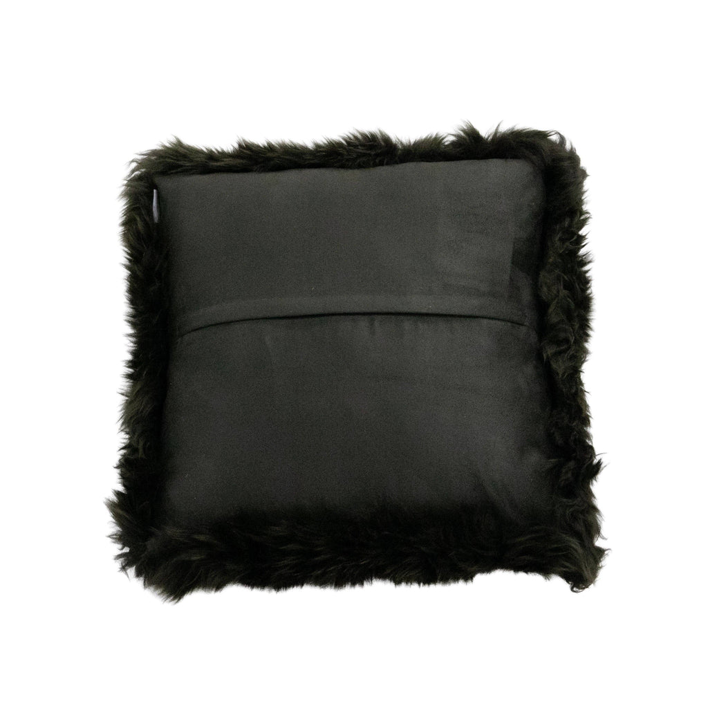 Forest Green Sheepskin Cushion