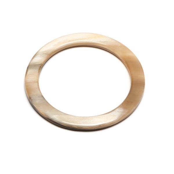 White Natural Horn Bangle Bracelet