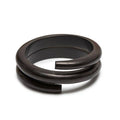 Black Wood Spiral Bangle Bracelet 
: M