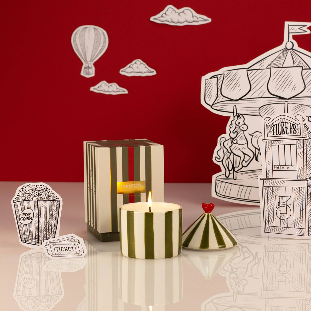 Carnival: Firebreather Olive Candle - Tomato Leaf