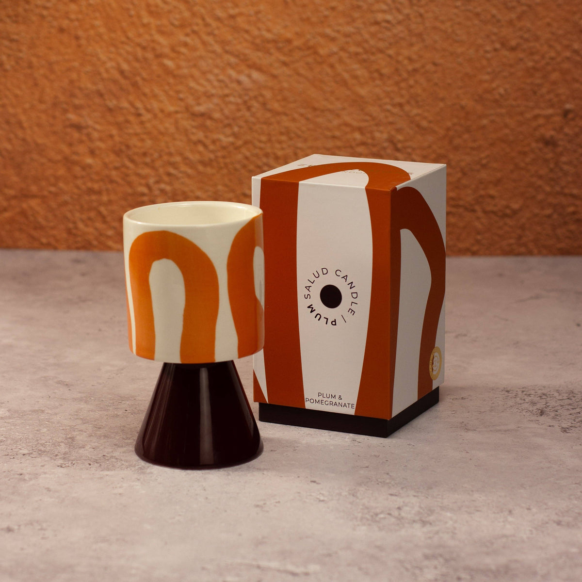 Kiln: Drip Glaze Candle Rust - Tomato Leaf