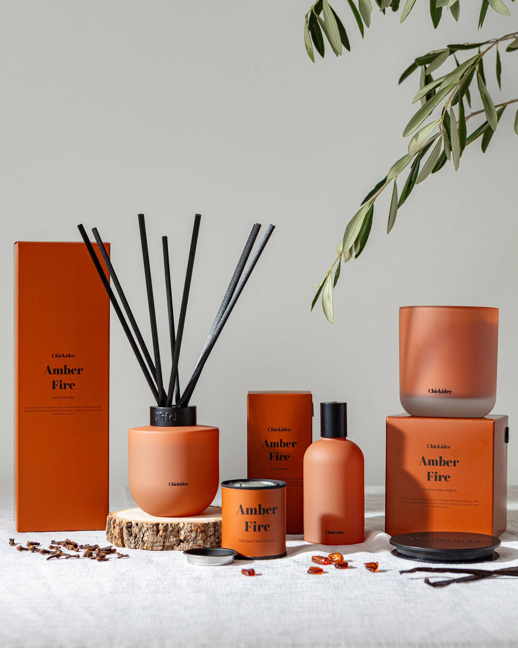 Amber Fire Core Reed Diffuser