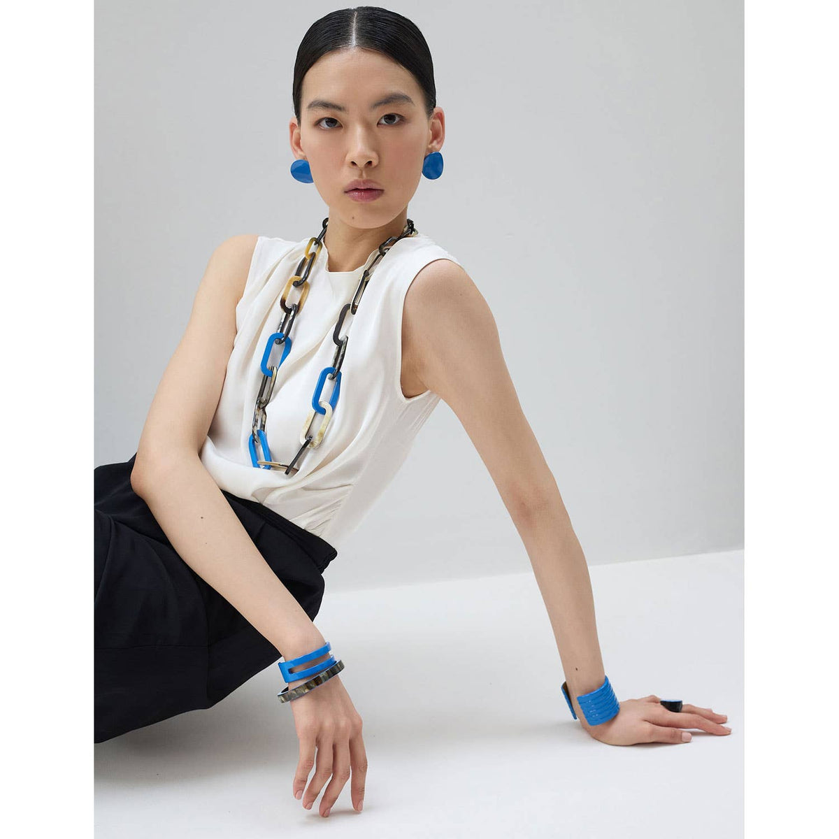 Bright Blue Horn Summer Cuff Bracelet - Abhaile Interiors