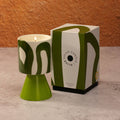 Kiln: Drip Glaze Candle Olive - Activated Charcoal & Matcha