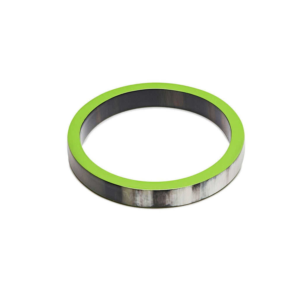 Lime Green/Brown Bangle Bracelet jewellery gift for women