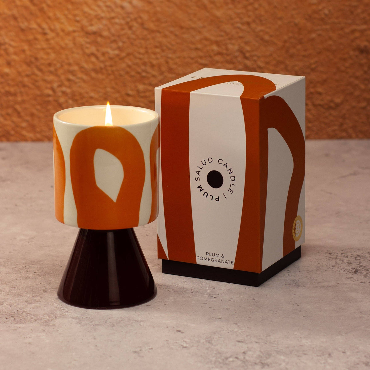 Kiln: Drip Glaze Candle Rust - Tomato Leaf