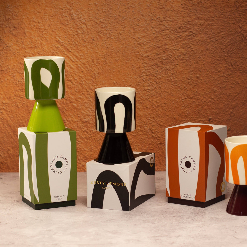 Kiln: Drip Glaze Candle Black - Black Pomegranate
