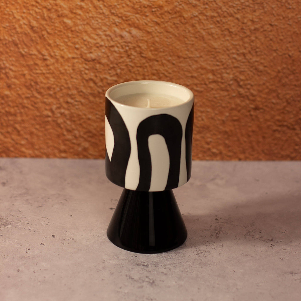 Kiln: Drip Glaze Candle Black - Black Pomegranate