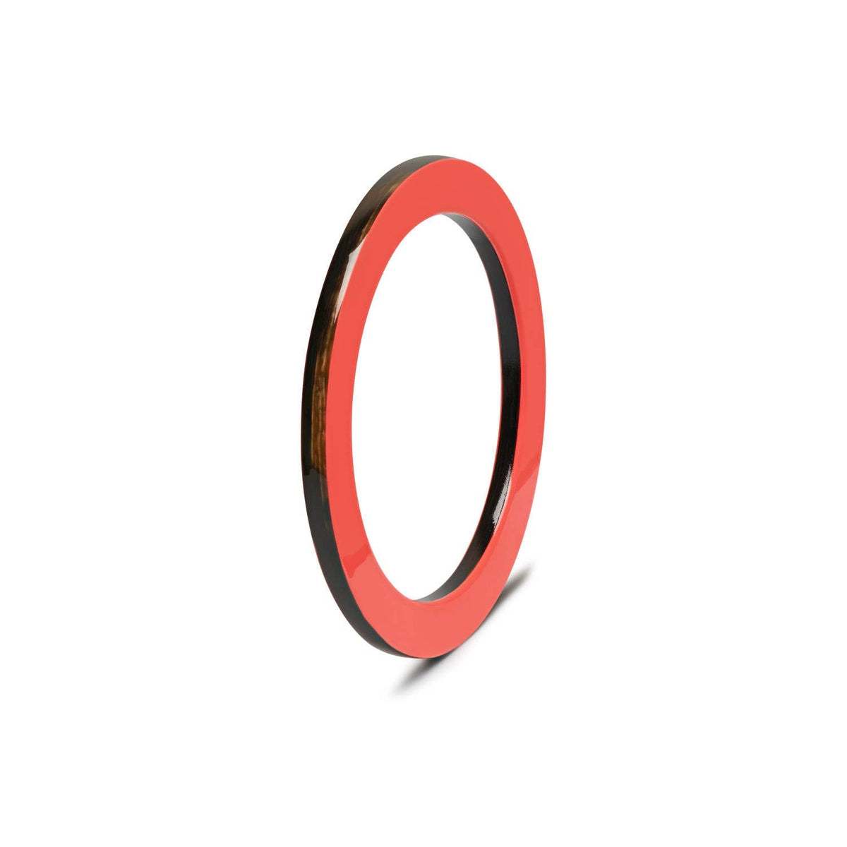 Flat Coral and Black Natural Bangle - Abhaile Interiors