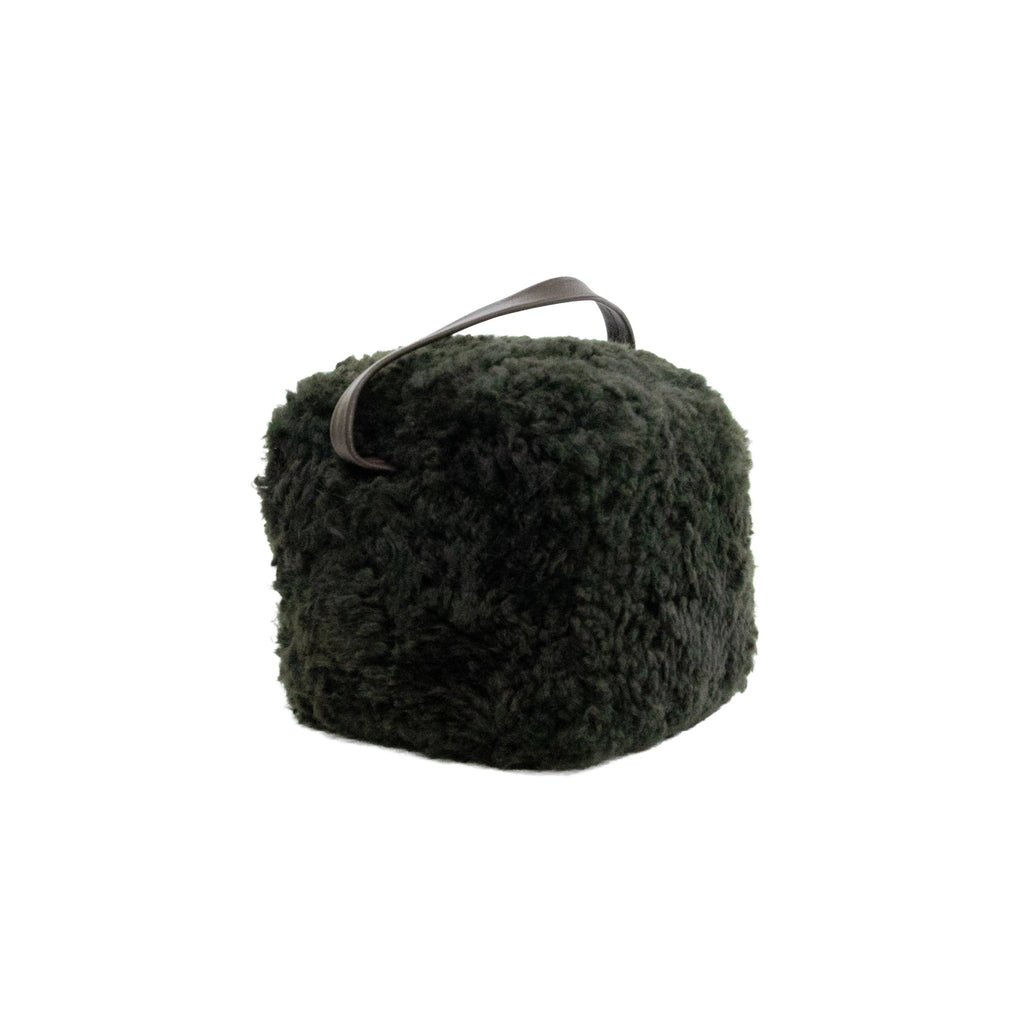 Forest Green Sheepskin Doorstop - Abhaile Interiors