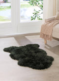 Forest Green Sheepskin Rug XXL - Abhaile Interiors