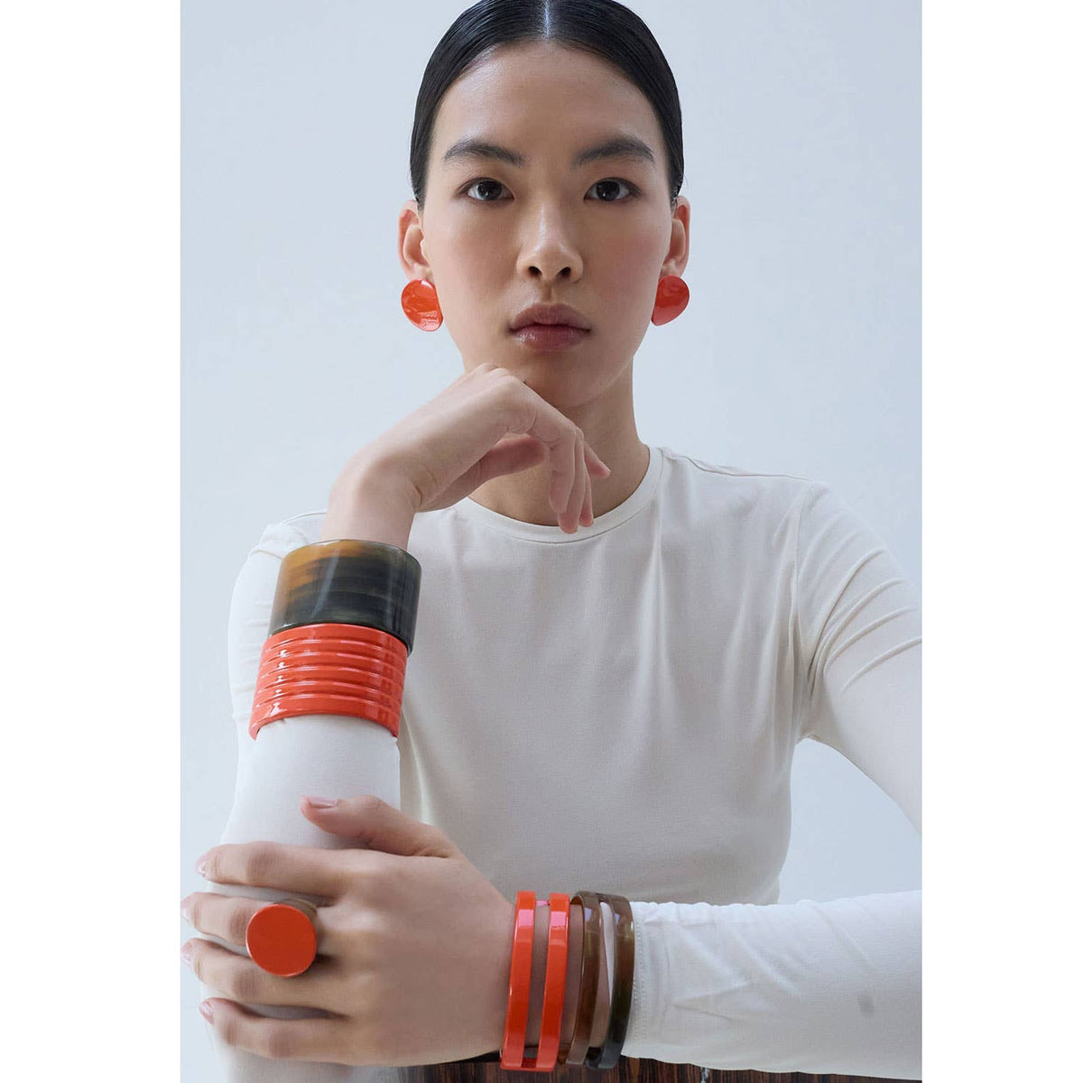 Orange Horn Cuff Bracelet - Abhaile Interiors