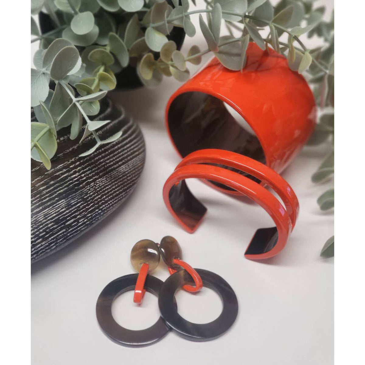 Orange Horn Cuff Bracelet - Abhaile Interiors