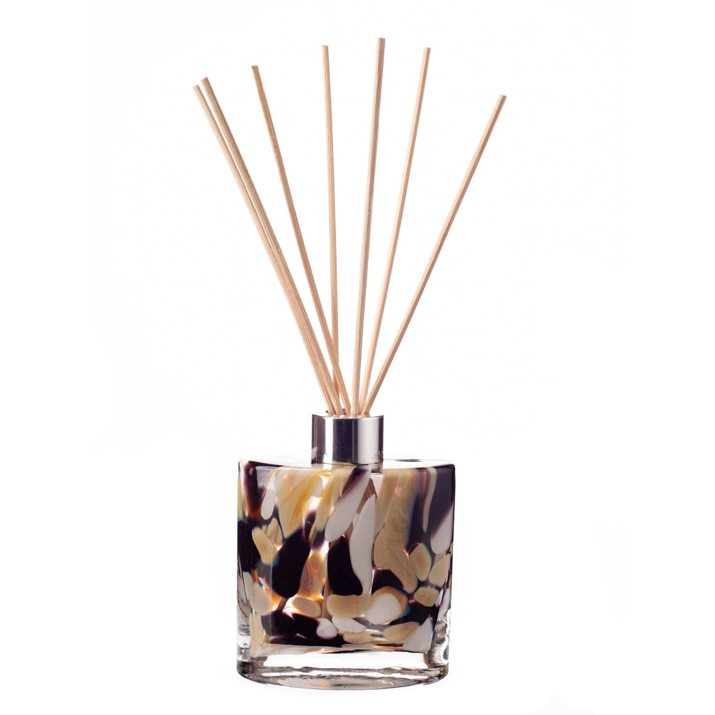 Reed Diffuser Small Ellipse Cylinder in Black, Beige & White - Abhaile Interiors