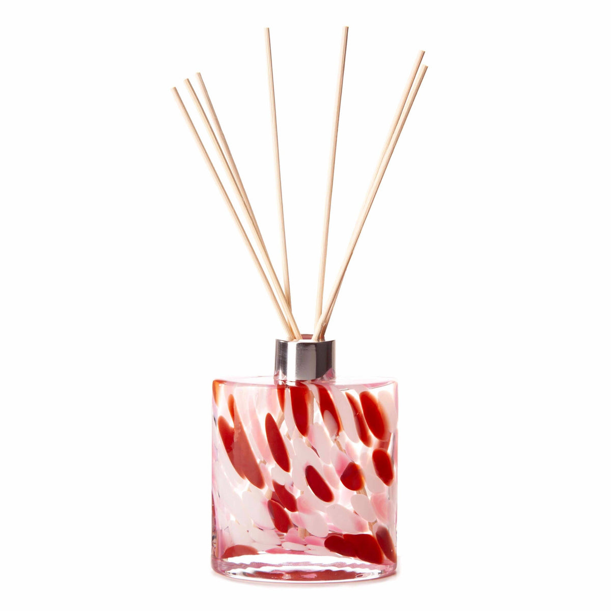Reed Diffuser Small Ellipse Cylinder in Pink, Red & White - Abhaile Interiors