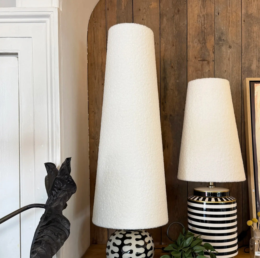 Boucle Oversized Cone Lampshade
