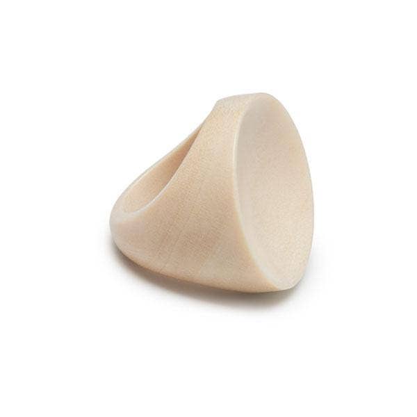 White Wood Statement Cocktail Ring : Medium - Abhaile Interiors